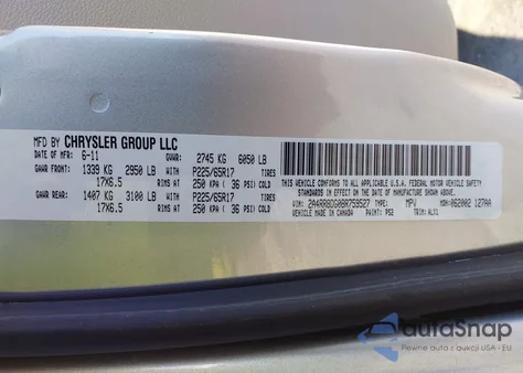 2011 Chrysler Town & Country Touring-L from USA, damaged, VIN 2A4RR8DG0BR759527